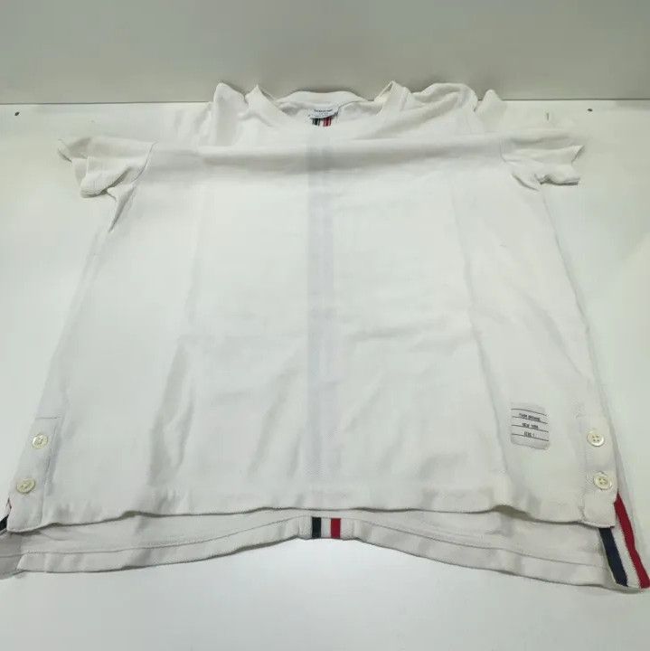 Thom Browne Thom Browne White Cotton Short Sleeve T-Shirt Size US S / EU 44-46 / 1 - 13 Thumbnail
