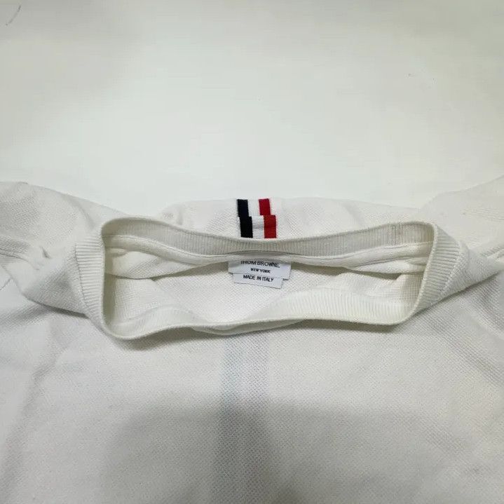 Thom Browne Thom Browne White Cotton Short Sleeve T-Shirt Size US S / EU 44-46 / 1 - 12 Thumbnail