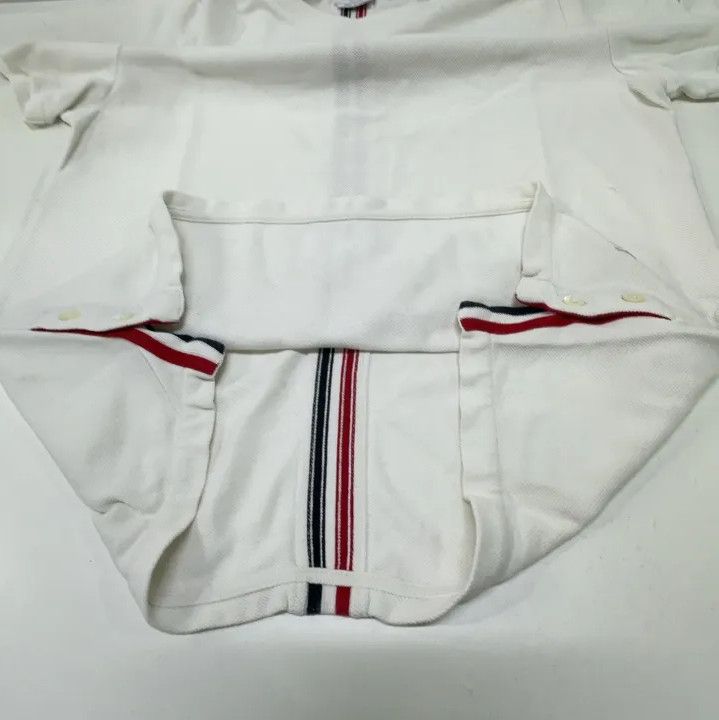 Thom Browne Thom Browne White Cotton Short Sleeve T-Shirt Size US S / EU 44-46 / 1 - 14 Thumbnail