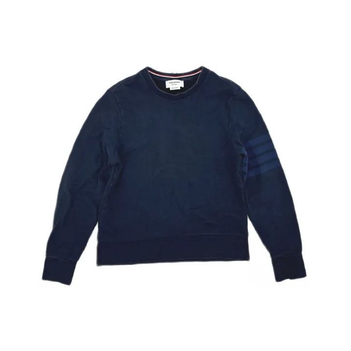 Thom Browne Thom Browne Classic Stripe Navy Sweater Size US M / EU 48-50 / 2 - 2 Thumbnail