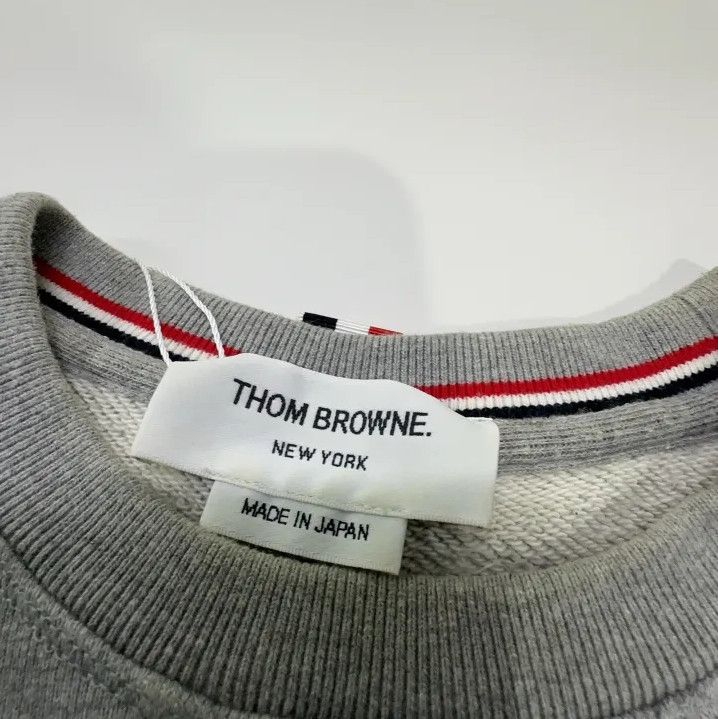 Thom Browne Thom Browne Classic Gray Crewneck Sweatshirt Size US S / EU 44-46 / 1 - 7 Thumbnail