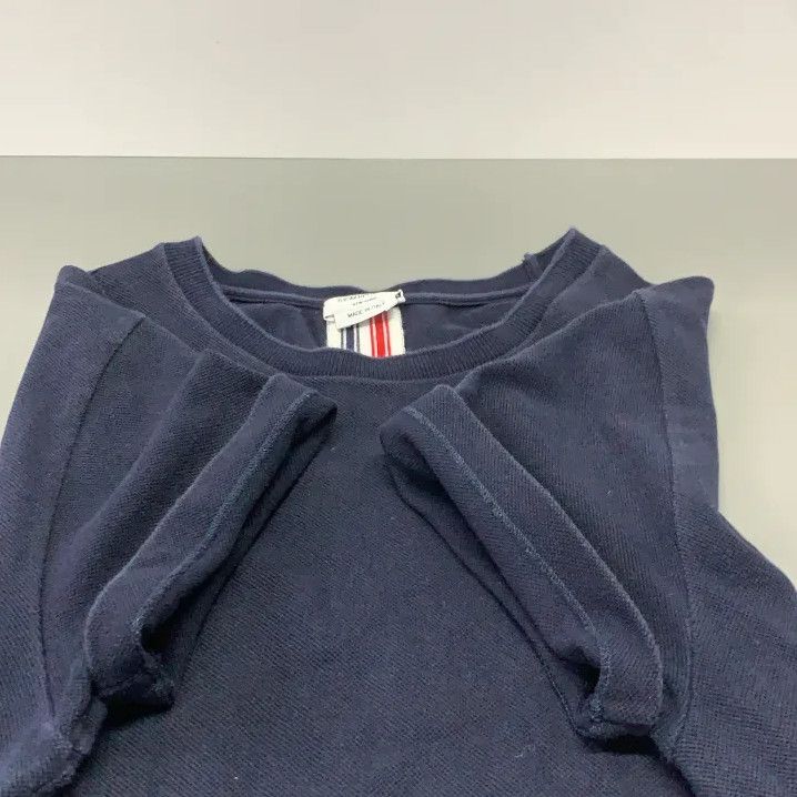 Thom Browne Thom Browne Navy Striped Cotton Short-Sleeve T-Shirt Size US M / EU 48-50 / 2 - 8 Thumbnail