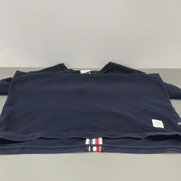 Thom Browne Thom Browne Navy Striped Cotton Short-Sleeve T-Shirt Size US M / EU 48-50 / 2 - 10 Thumbnail