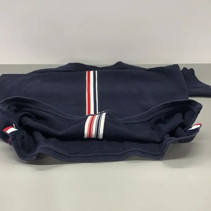 Thom Browne Thom Browne Navy Striped Cotton Short-Sleeve T-Shirt Size US M / EU 48-50 / 2 - 13 Thumbnail