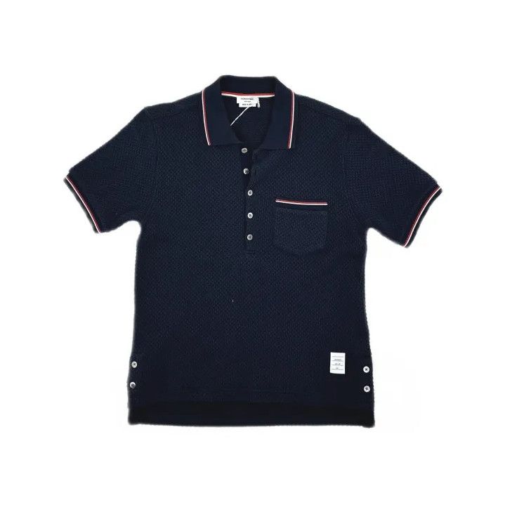Thom Browne Thom Browne Casual Navy Short Sleeve Polo Shirt Size US S / EU 44-46 / 1 - 2 Thumbnail