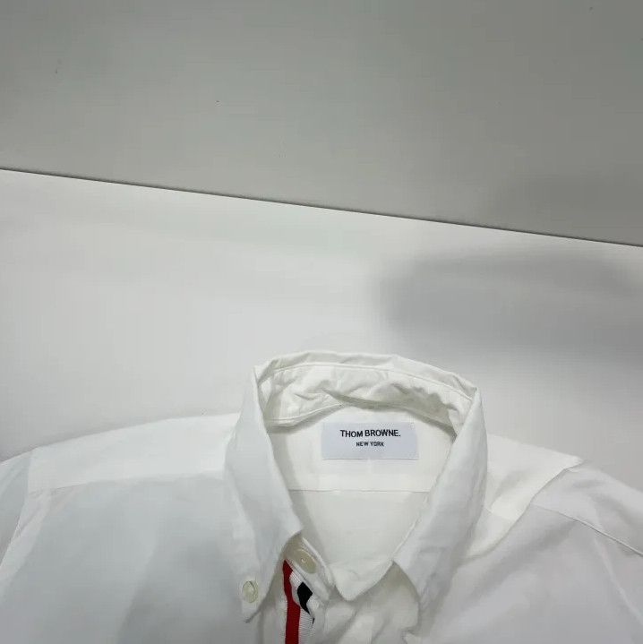 Thom Browne Thom Browne White Satin Long Sleeve Shirt Size US M / EU 48-50 / 2 - 6 Thumbnail