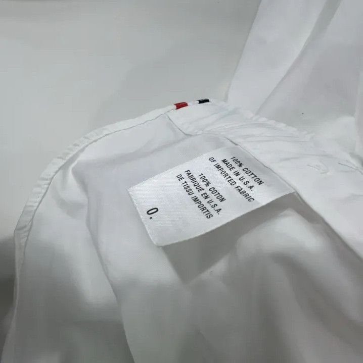 Thom Browne Thom Browne White Satin Long Sleeve Shirt Size US M / EU 48-50 / 2 - 4 Thumbnail
