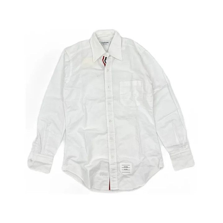 Thom Browne Thom Browne Classic Long Sleeve Shirt in White Size US S / EU 44-46 / 1 - 2 Thumbnail