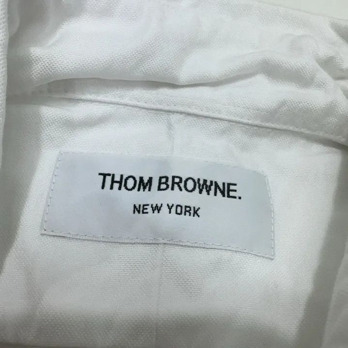 Thom Browne Thom Browne Classic Long Sleeve Shirt in White Size US S / EU 44-46 / 1 - 7 Thumbnail