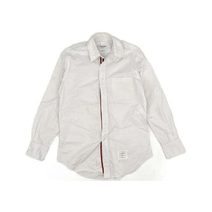 Thom Browne Thom Browne Classic White Long Sleeve Shirt Size US S / EU 44-46 / 1 - 2 Thumbnail