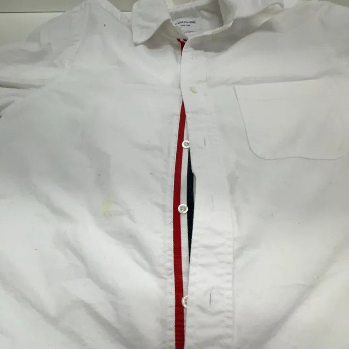 Thom Browne Thom Browne Classic White Long Sleeve Shirt Size US S / EU 44-46 / 1 - 7 Thumbnail