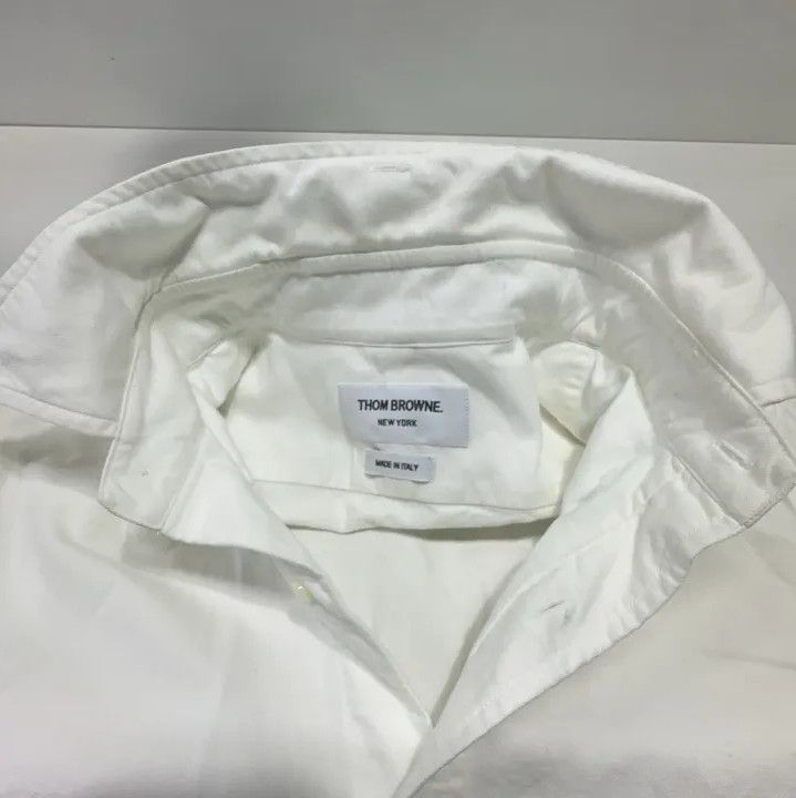 Thom Browne Thom Browne White Long Sleeve Casual Shirt Size US M / EU 48-50 / 2 - 7 Thumbnail