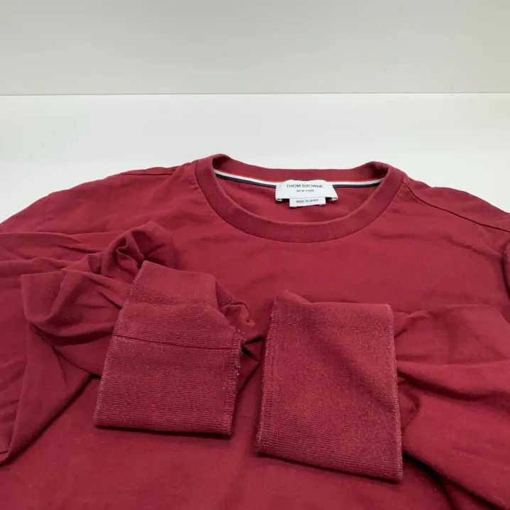 Thom Browne Thom Browne Red Long Sleeve T-shirt Size US L / EU 52-54 / 3 - 13 Thumbnail