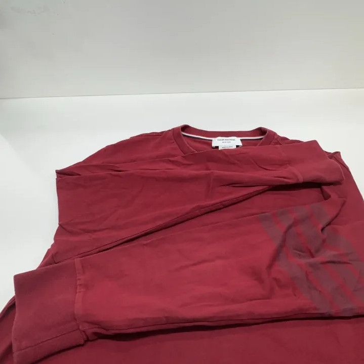 Thom Browne Thom Browne Red Long Sleeve T-shirt Size US L / EU 52-54 / 3 - 12 Thumbnail