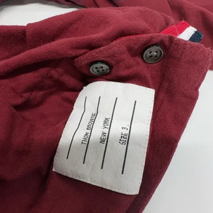Thom Browne Thom Browne Red Long Sleeve T-shirt Size US L / EU 52-54 / 3 - 6 Thumbnail