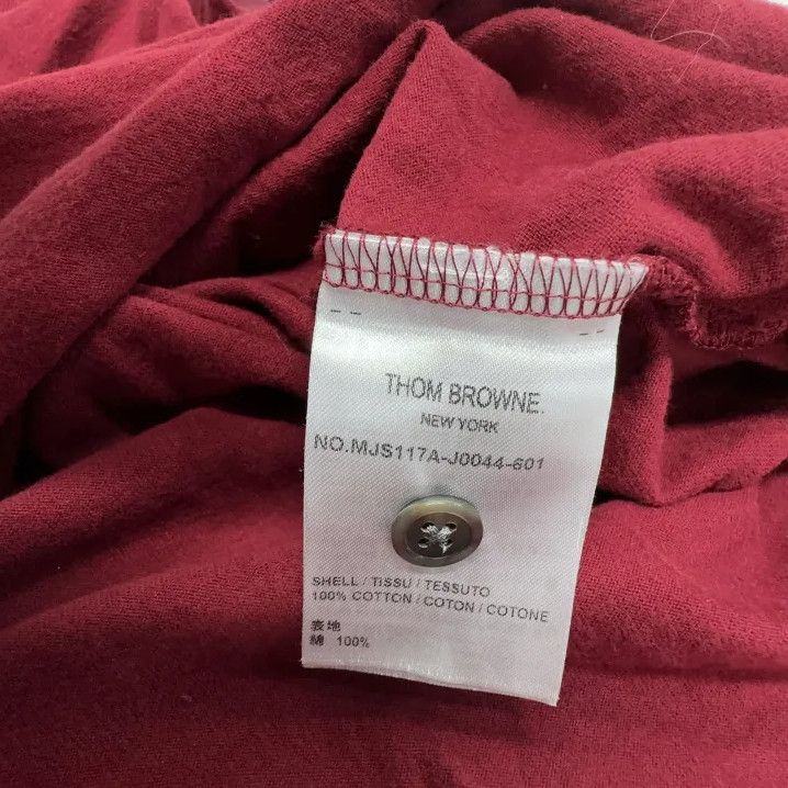 Thom Browne Thom Browne Red Long Sleeve T-shirt Size US L / EU 52-54 / 3 - 4 Thumbnail