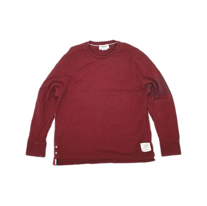 Thom Browne Thom Browne Red Long Sleeve T-shirt Size US L / EU 52-54 / 3 - 2 Thumbnail