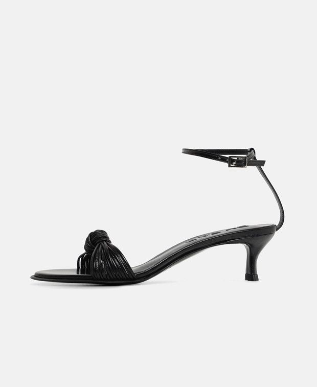 By Far Egon black creased calf leather Pumps Size US 8 / IT 38 - 4 Thumbnail