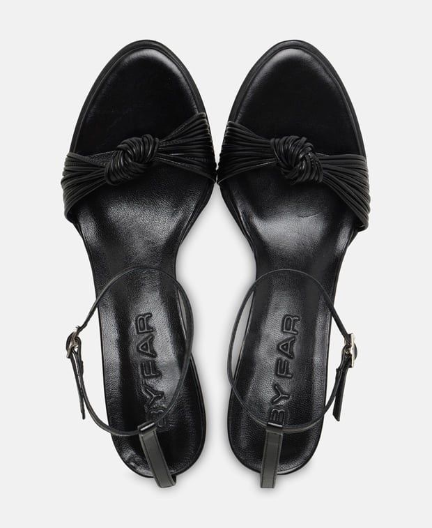 By Far Egon black creased calf leather Pumps Size US 8 / IT 38 - 3 Thumbnail