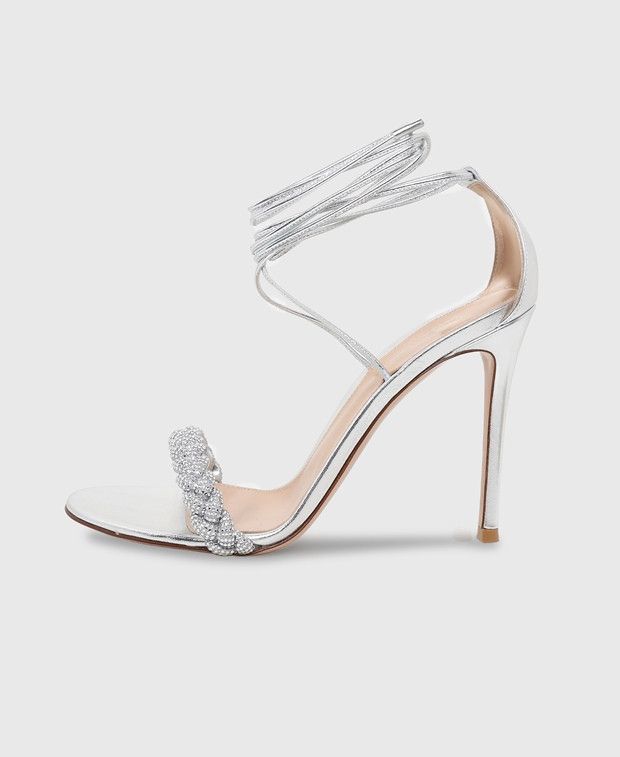 Gianvito Rossi Crystal leomi Heeled sandals Size US 8.5 / IT 38.5 - 4 Thumbnail