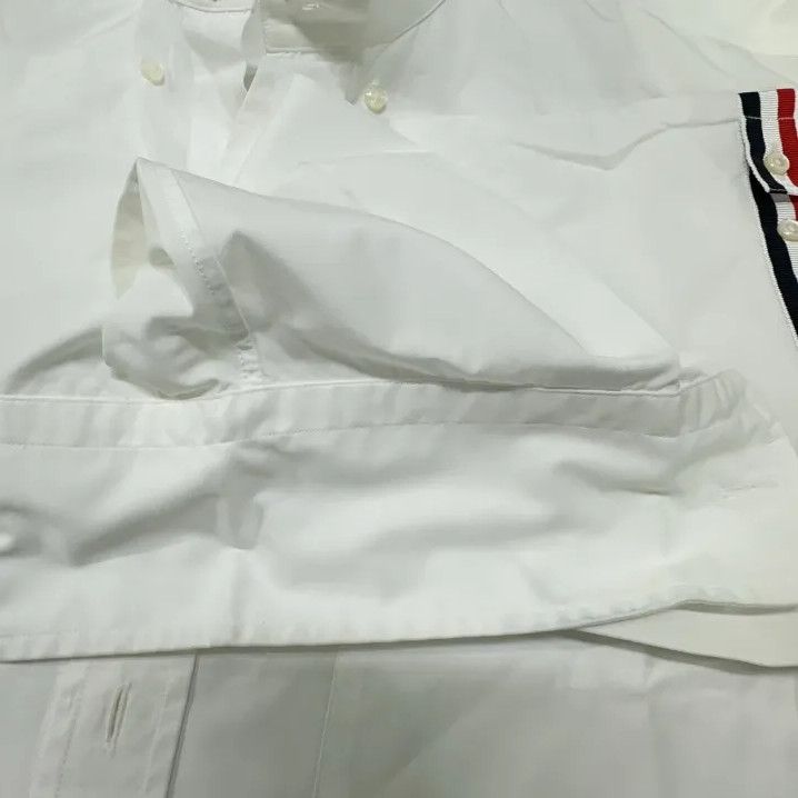 Thom Browne Thom Browne Classic Stripe Long Sleeve Shirt Size US L / EU 52-54 / 3 - 14 Thumbnail
