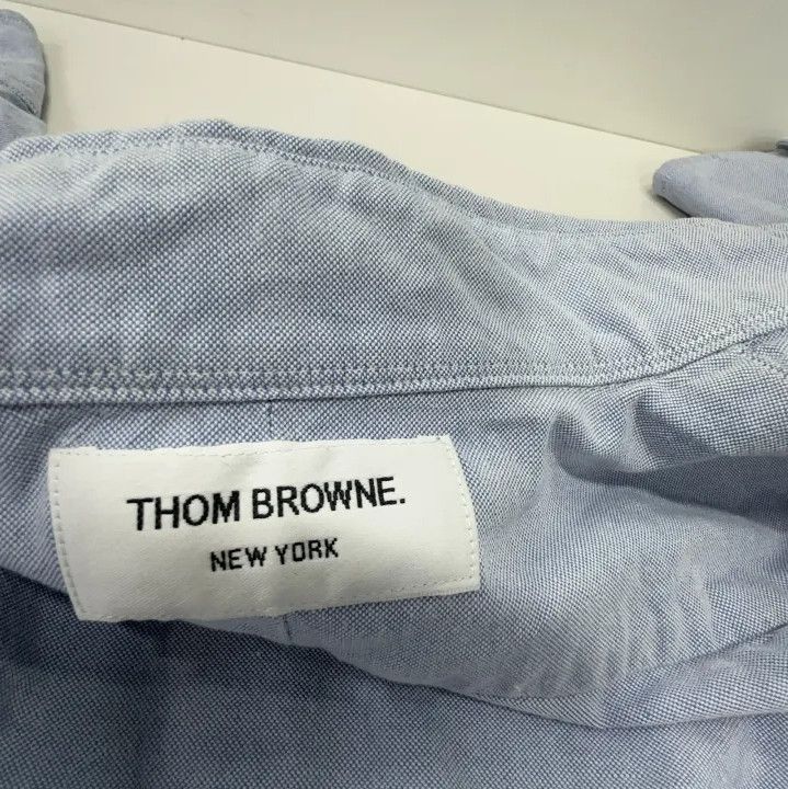 Thom Browne Thom Browne Blue Cotton Long Sleeve Shirt Size US S / EU 44-46 / 1 - 4 Thumbnail