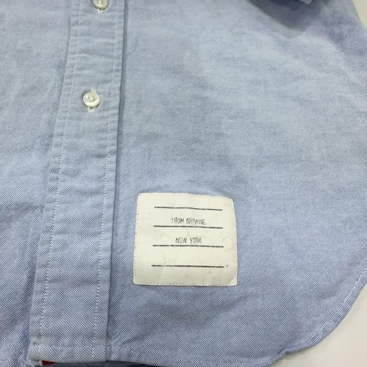Thom Browne Thom Browne Blue Cotton Long Sleeve Shirt Size US S / EU 44-46 / 1 - 9 Thumbnail