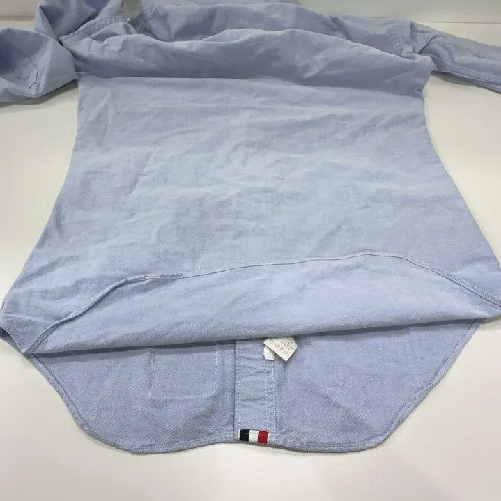 Thom Browne Thom Browne Blue Cotton Long Sleeve Shirt Size US S / EU 44-46 / 1 - 10 Thumbnail