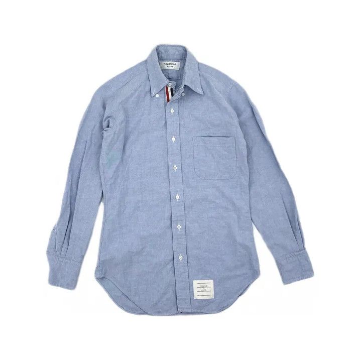 Thom Browne Thom Browne Blue Cotton Long Sleeve Shirt Size US S / EU 44-46 / 1 - 2 Thumbnail