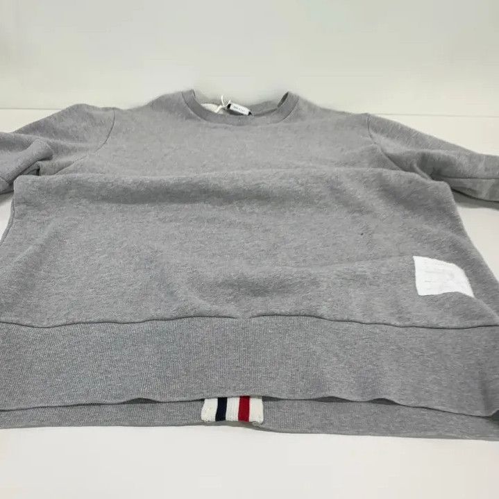 Thom Browne Thom Browne Gray Crewneck Sweatshirt for Men Size US M / EU 48-50 / 2 - 9 Thumbnail