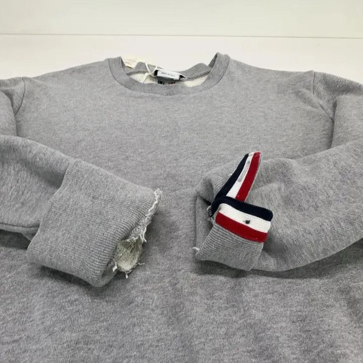Thom Browne Thom Browne Gray Crewneck Sweatshirt for Men Size US M / EU 48-50 / 2 - 12 Thumbnail