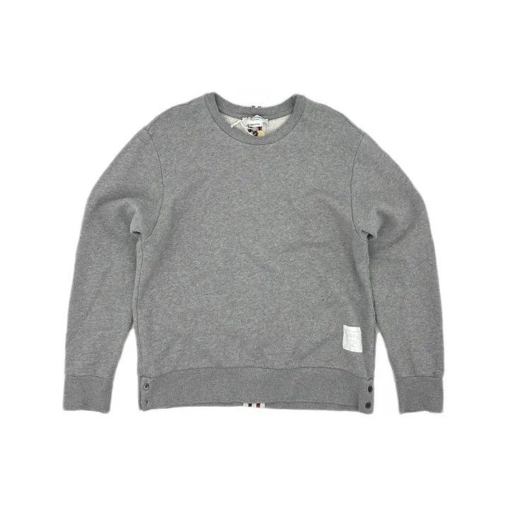 Thom Browne Thom Browne Gray Crewneck Sweatshirt for Men Size US M / EU 48-50 / 2 - 2 Thumbnail