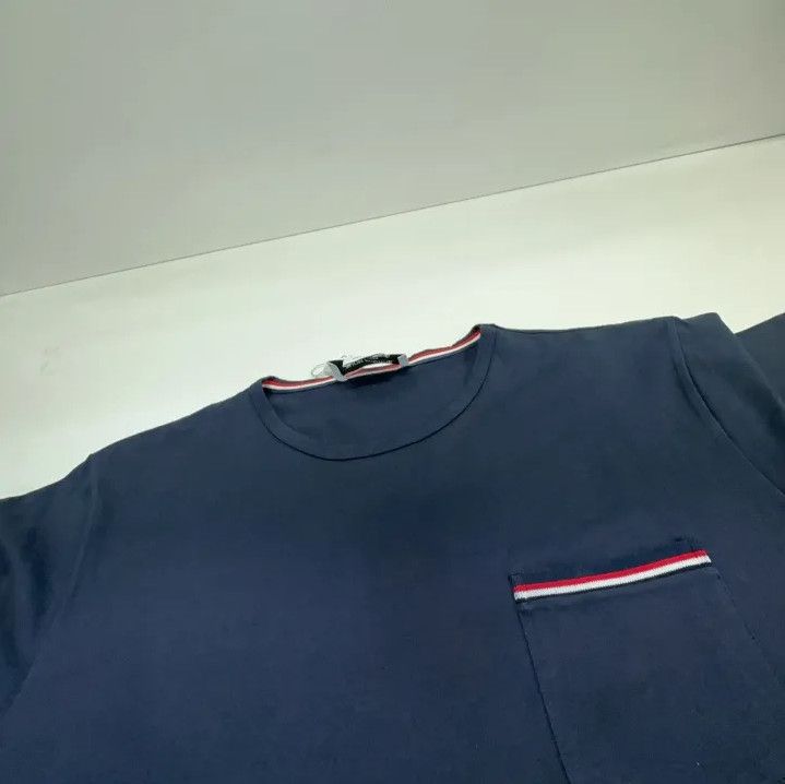 Thom Browne Thom Browne Navy Blue Tricolour Accent T-Shirt Size US M / EU 48-50 / 2 - 9 Thumbnail