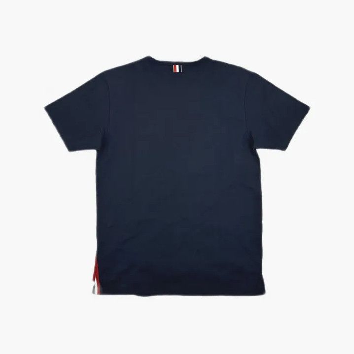 Thom Browne Thom Browne Navy Blue Tricolour Accent T-Shirt Size US M / EU 48-50 / 2 - 3 Thumbnail
