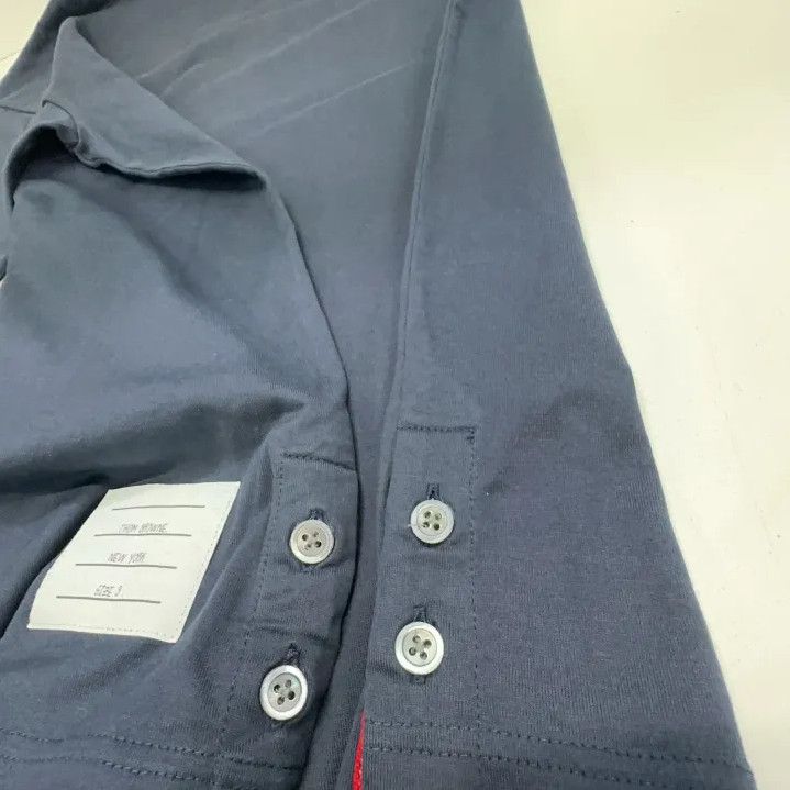 Thom Browne Thom Browne Navy Blue Tricolour Accent T-Shirt Size US M / EU 48-50 / 2 - 12 Thumbnail