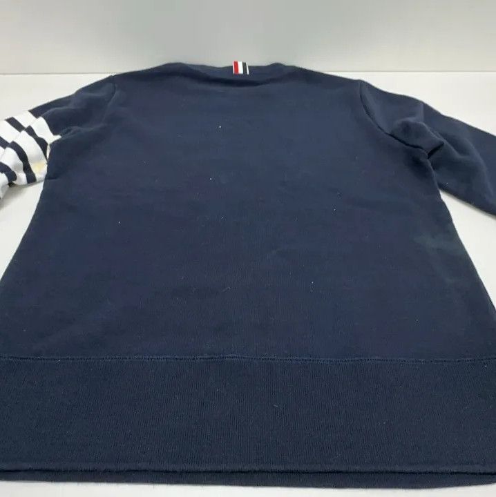 Thom Browne Thom Browne Classic Navy Striped Crewneck Sweatshirt Size US S / EU 44-46 / 1 - 12 Thumbnail
