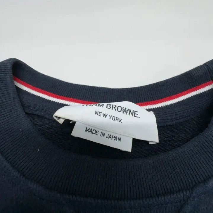 Thom Browne Thom Browne Classic Navy Striped Crewneck Sweatshirt Size US S / EU 44-46 / 1 - 5 Thumbnail