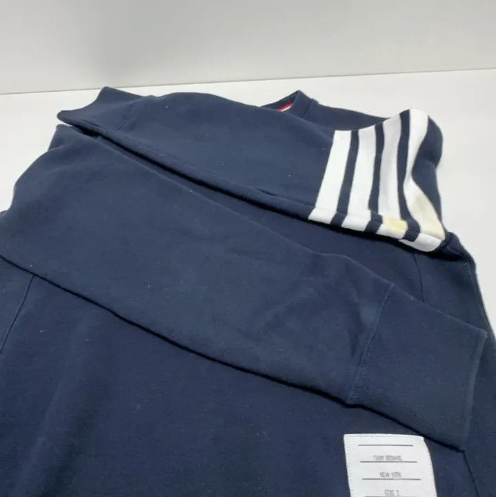 Thom Browne Thom Browne Classic Navy Striped Crewneck Sweatshirt Size US S / EU 44-46 / 1 - 10 Thumbnail