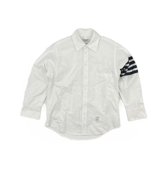 Thom Browne Thom Browne Classic White Button-Up Shirt Size US M / EU 48-50 / 2 - 2 Thumbnail