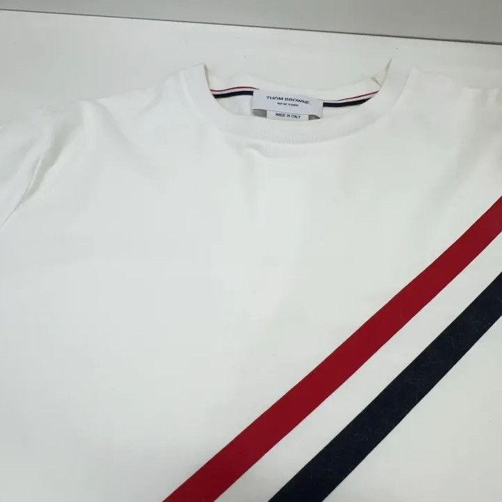 Thom Browne Thom Browne SS21 Colorful Stripe Cotton Tee Size US S / EU 44-46 / 1 - 10 Thumbnail
