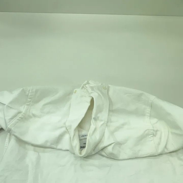 Thom Browne Thom Browne White Long-Sleeve Shirt with Stripe Detail Size US M / EU 48-50 / 2 - 11 Thumbnail