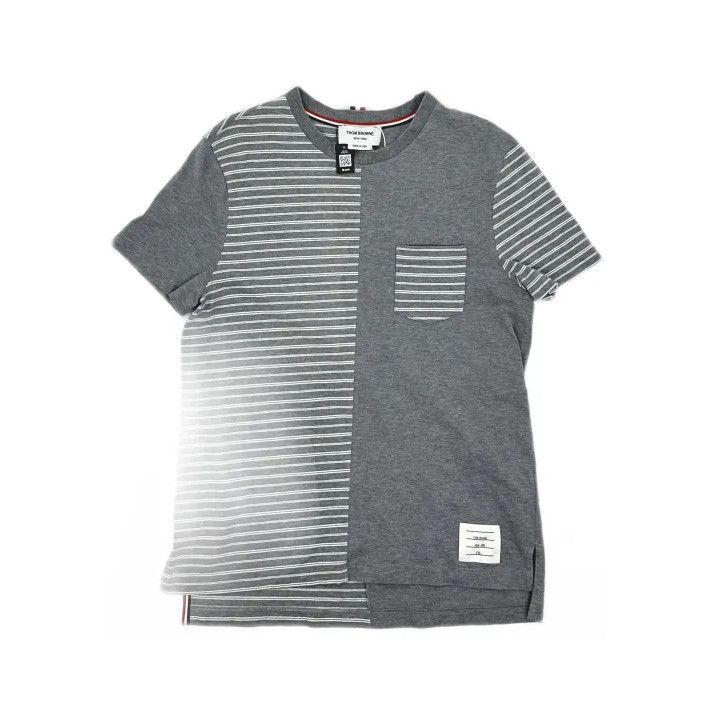 Thom Browne Thom Browne SS22 Grey Striped Short Sleeve T-Shirt Size US S / EU 44-46 / 1 - 2 Thumbnail