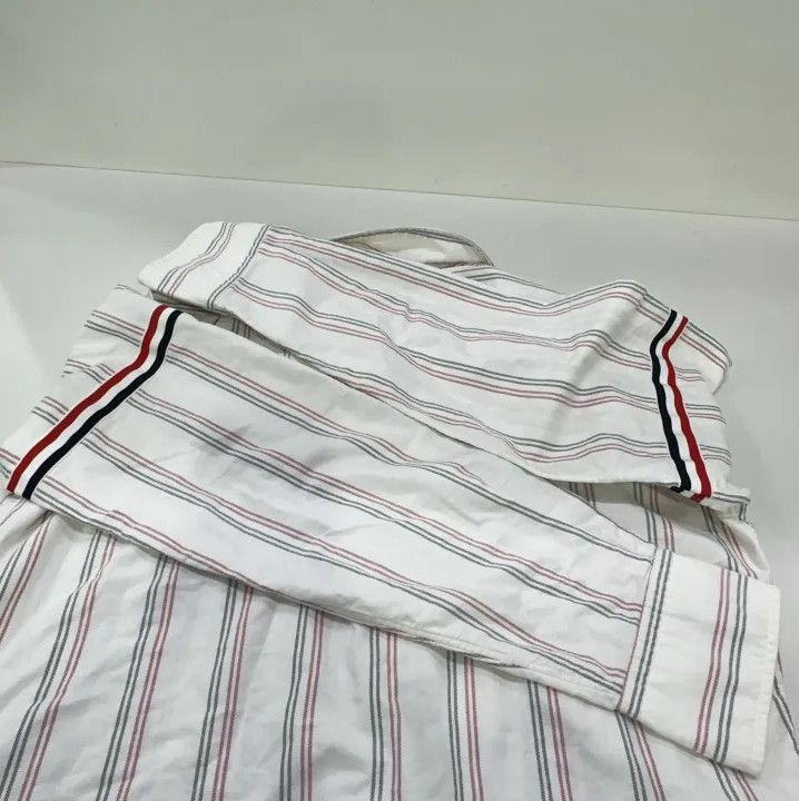 Thom Browne Thom Browne Striped Long Sleeve Shirt in White Size US M / EU 48-50 / 2 - 13 Thumbnail