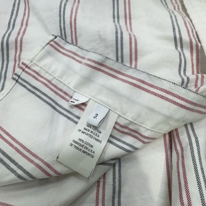 Thom Browne Thom Browne Striped Long Sleeve Shirt in White Size US M / EU 48-50 / 2 - 6 Thumbnail