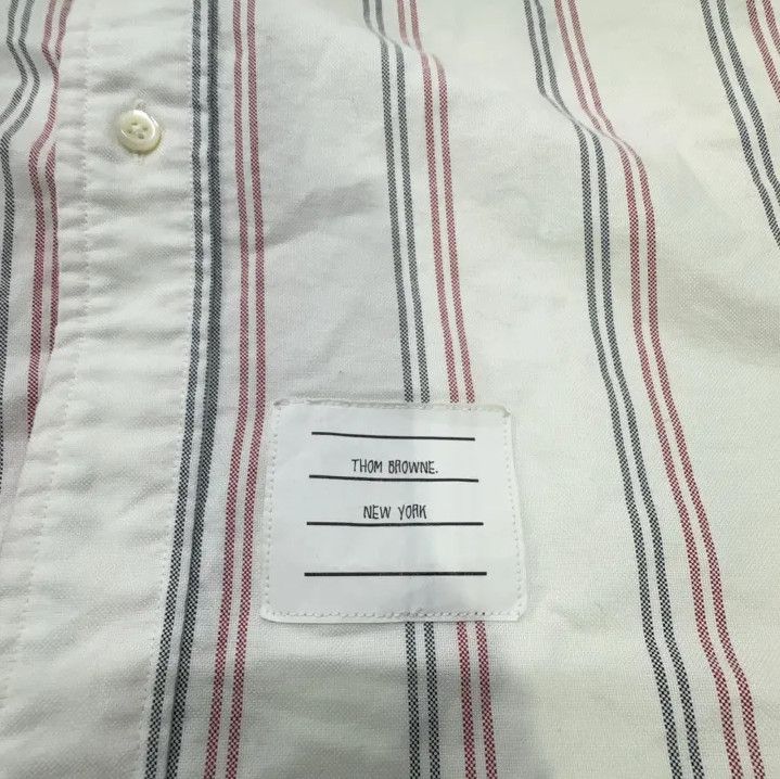 Thom Browne Thom Browne Striped Long Sleeve Shirt in White Size US M / EU 48-50 / 2 - 5 Thumbnail