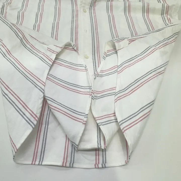 Thom Browne Thom Browne Striped Long Sleeve Shirt in White Size US M / EU 48-50 / 2 - 12 Thumbnail