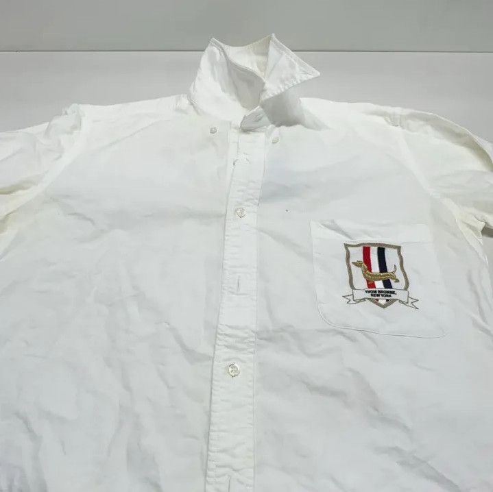 Thom Browne Thom Browne Classic White Long Sleeve Shirt Size US M / EU 48-50 / 2 - 9 Thumbnail
