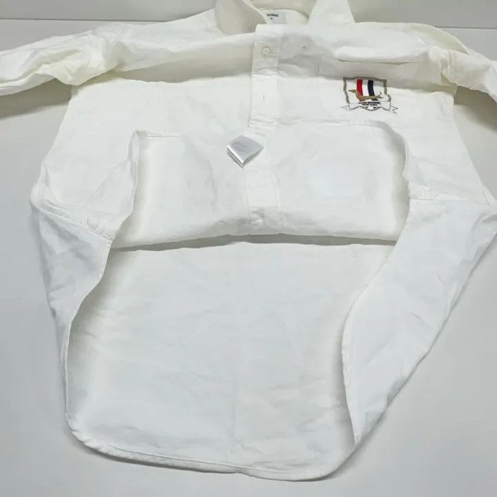Thom Browne Thom Browne Classic White Long Sleeve Shirt Size US M / EU 48-50 / 2 - 11 Thumbnail