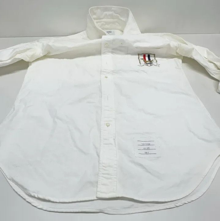 Thom Browne Thom Browne Classic White Long Sleeve Shirt Size US M / EU 48-50 / 2 - 10 Thumbnail