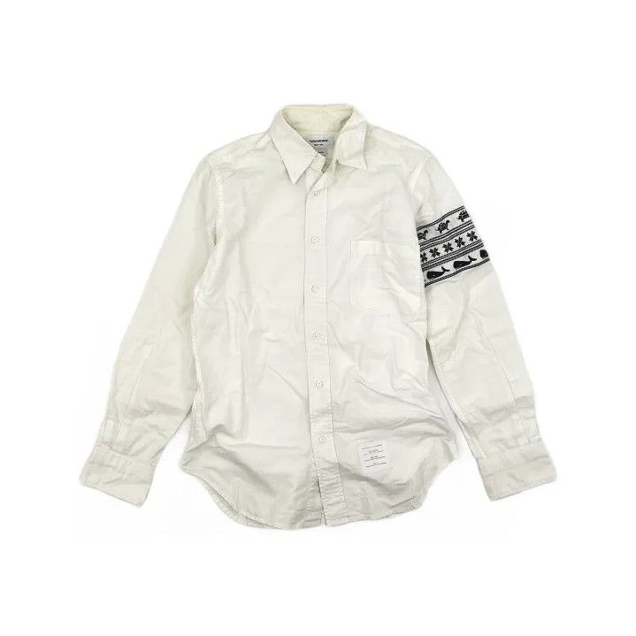 Thom Browne Thom Browne White Whale Embroidery Shirt Size US M / EU 48-50 / 2 - 2 Thumbnail